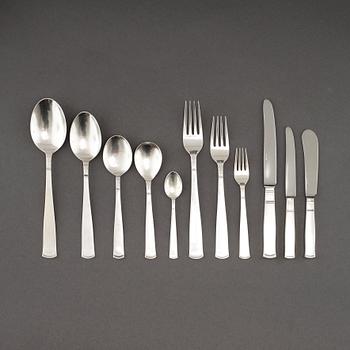 110 pieces of silver cutlery from GAB in Eskilstuna/Stockholm, model "Rosenholm", 1950s- 21th century.