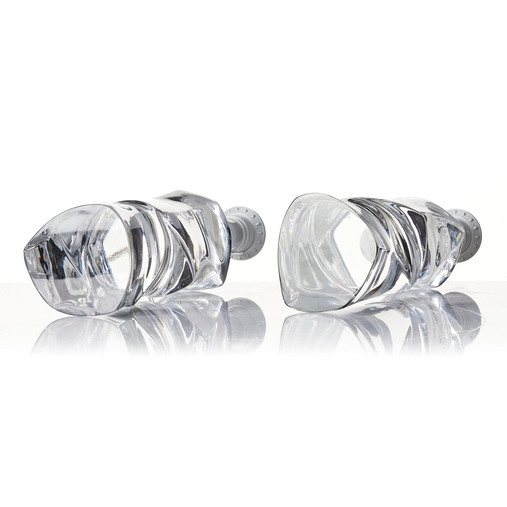 Olle Alberius, a pair of table lamps model "AD 2214", Orrefors, 1960s-70s.