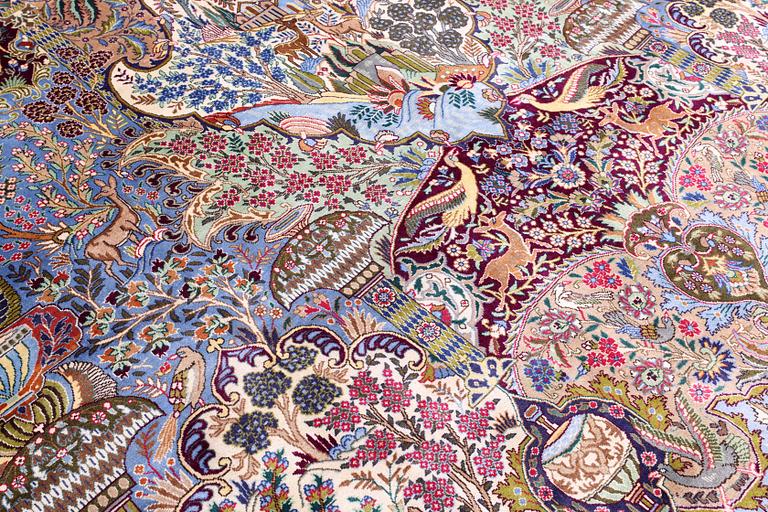 Matta, Figural Kashmar, ca 388 x 298 cm.