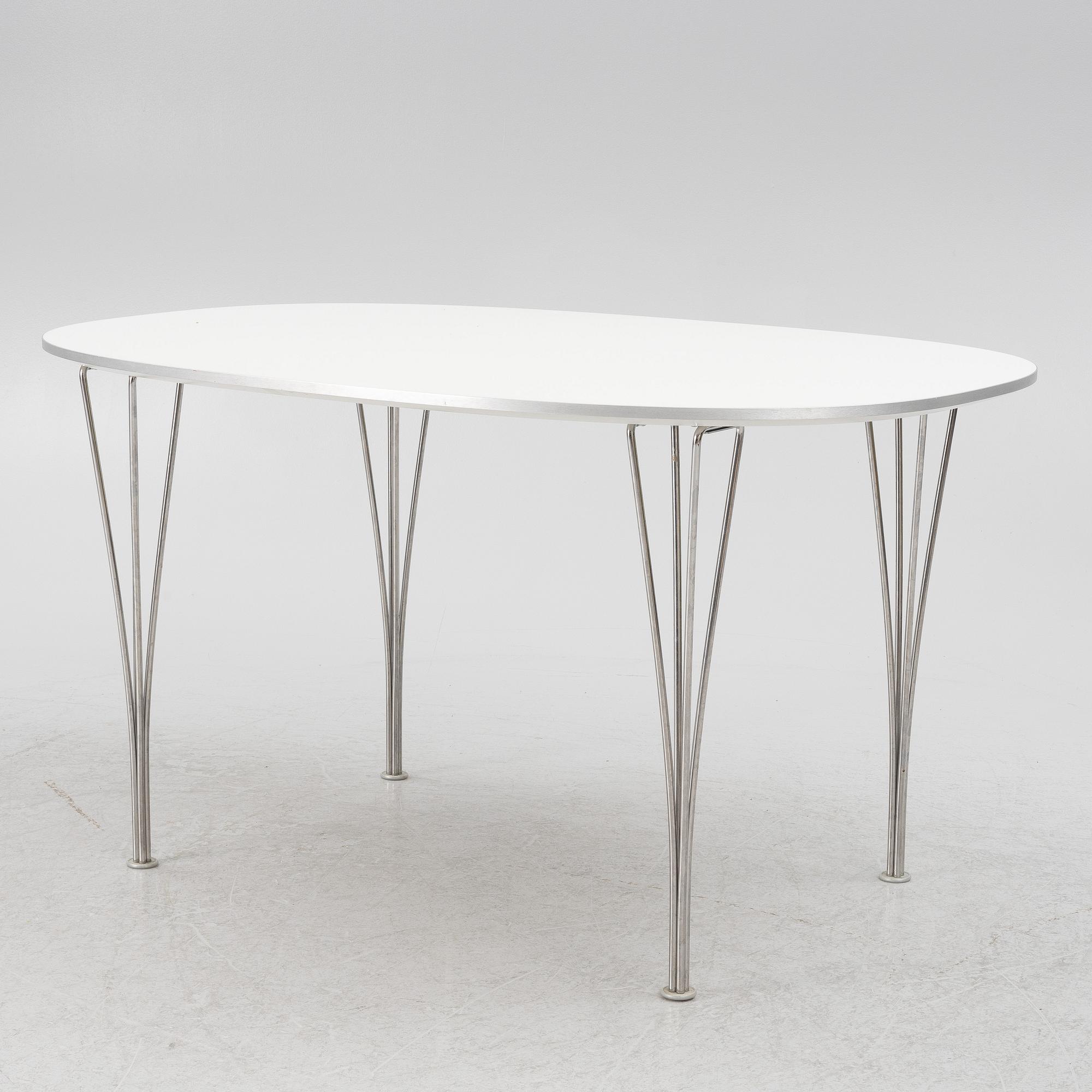 Bruno Mathsson & Piet Hein, a dining table, 'Superellipse', Fritz Hansen, Denmark, 2015.