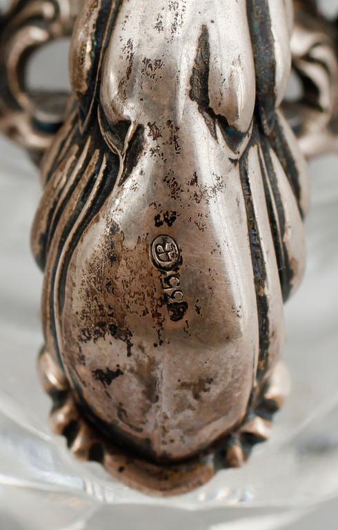 SALTKAR, 5 st snarlika, silver och glas.