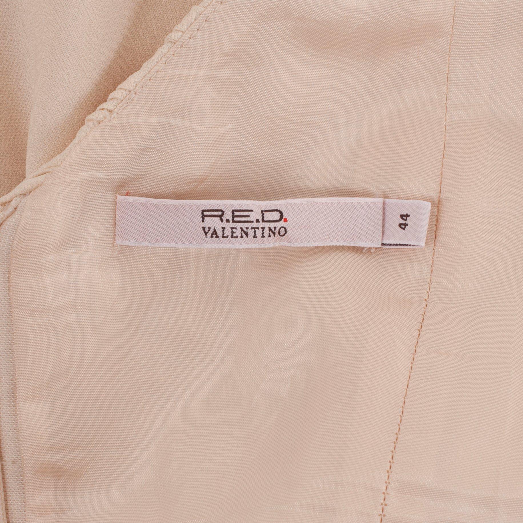 R.E.D. VALENTINO, a light pink silk chiffon dress, italian size 44.