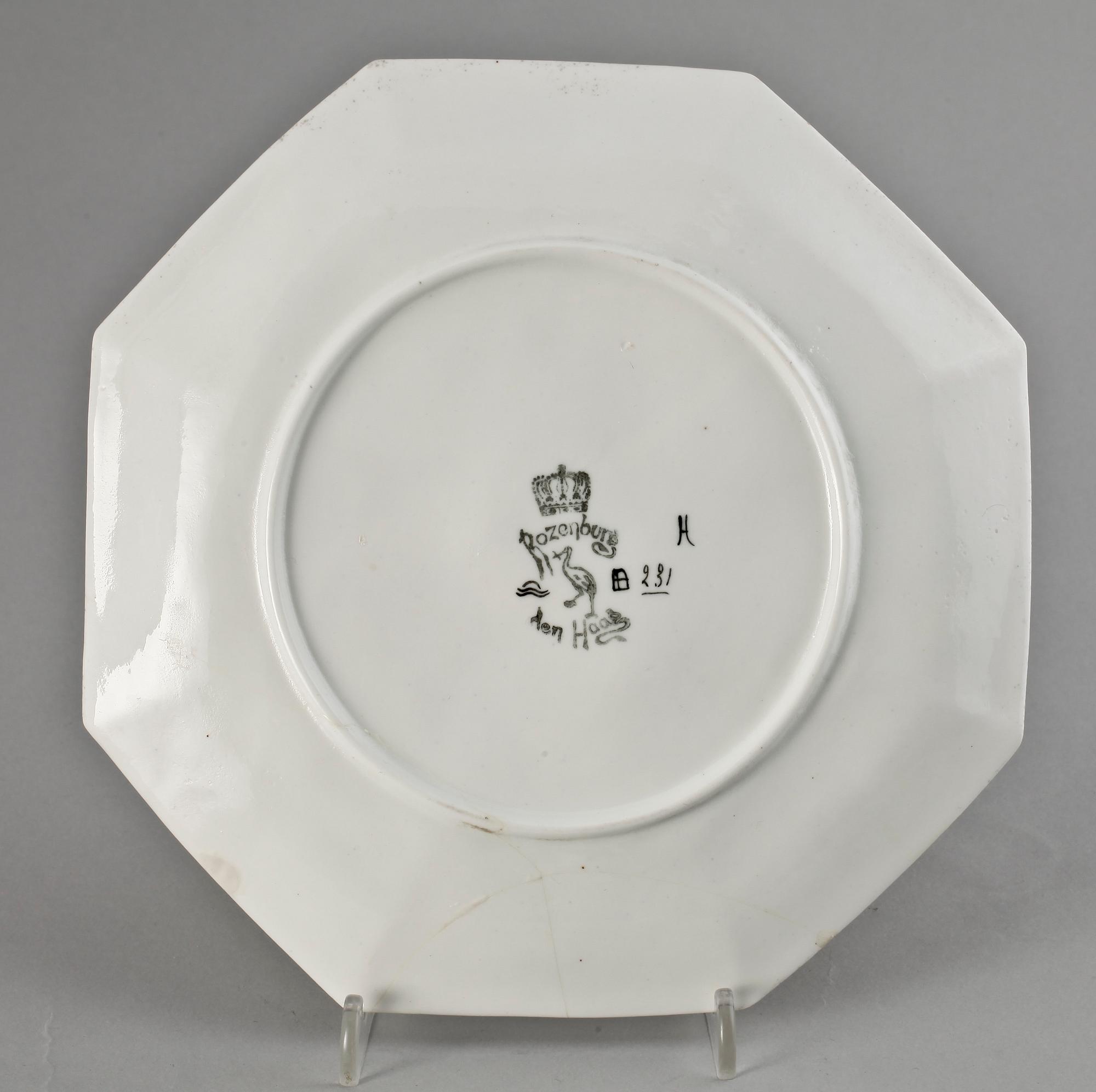 FAT, äggskalsporslin, Rozenburg den Haag, Holland ca 1900.