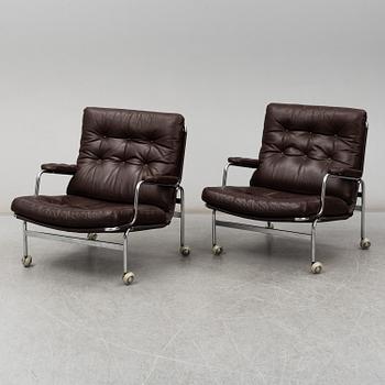 BRUNO MATHSSON, a pair of 'Karin' easy chairs, late 20th Century.