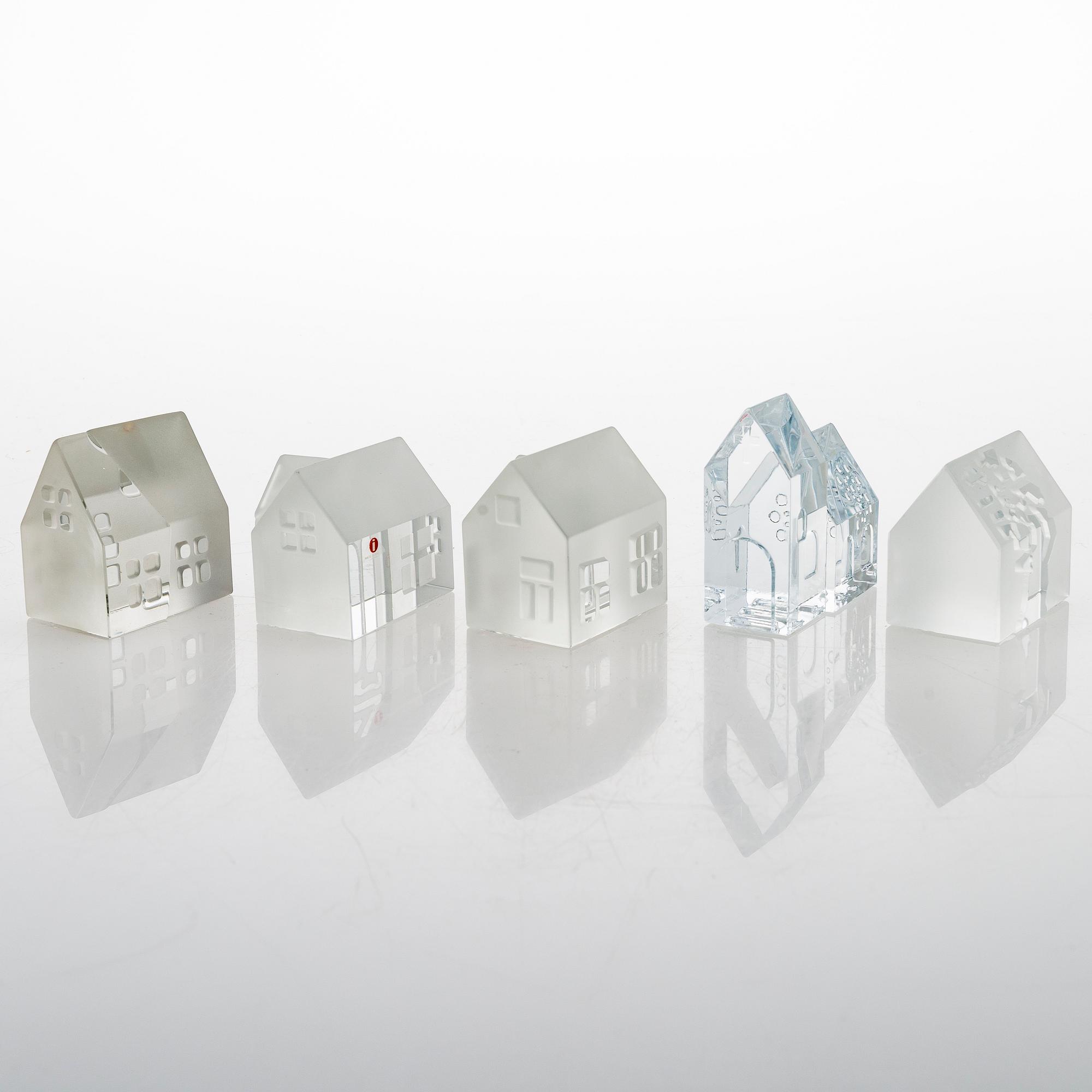イッタラ village house JORMA VENNOLA JORMA VENNOLA, GLASS SCULPTURES, 7 pcs, 