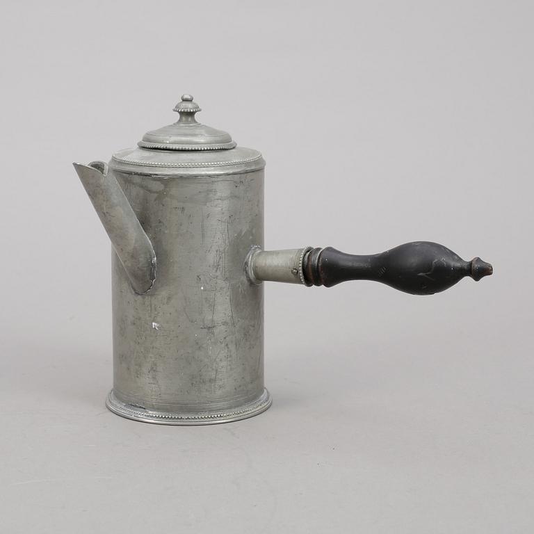 KAFFEKANNA, tenn, 17/1800-tal,