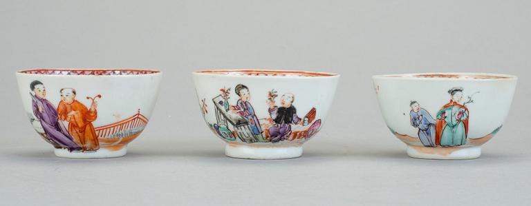 PARTI PORSLIN, 4 delar, Kina, 1700-tal.