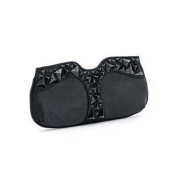 636. ARMANI JEANS, a black silk evening bag.