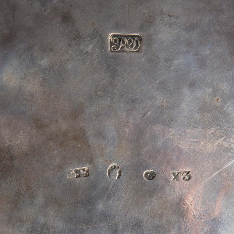 A Swedish 19th century silver sugerbowl mark of G Folcker Stockholm 1828 weight 732 gr.