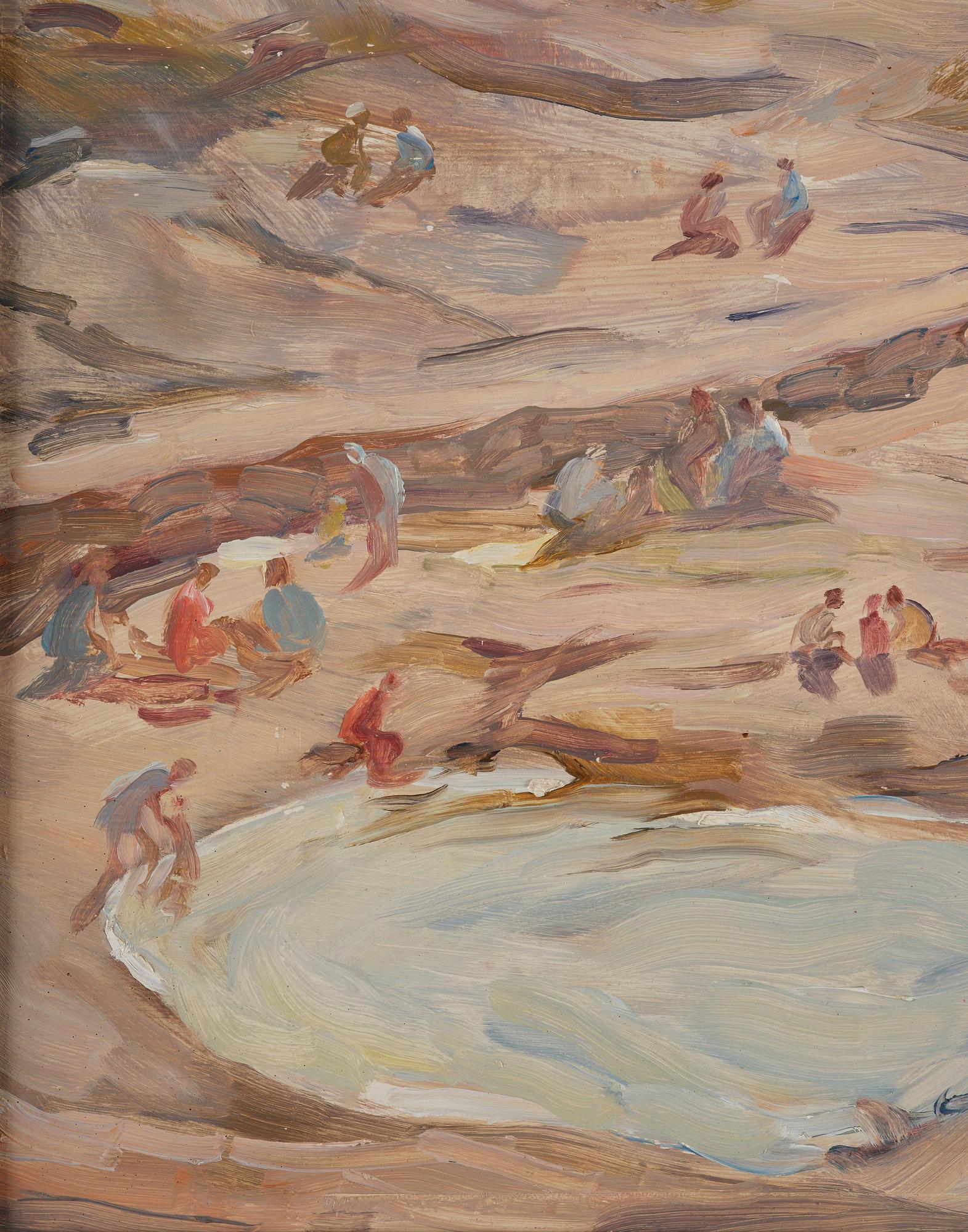 Lotte Laserstein, Bathing on the cliffs.