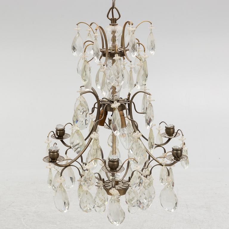 A Rococo style chandelier, first half of the 20th Century.
