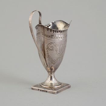 PETER & ANN BATEMAN, a silver creamer from London, England, 1796.