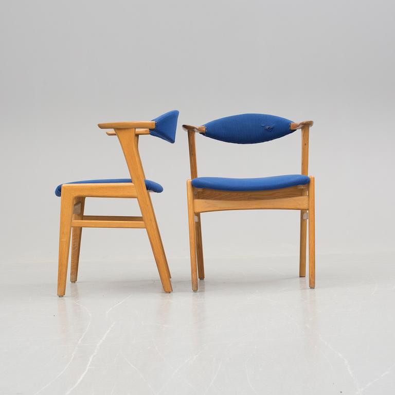 KARMSTOLAR, ett par. Erik Kirkegaard, Höng Stolefabrik, Danmark, 1960-tal.