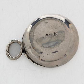 A French silver tastevin, mid-19th Century.