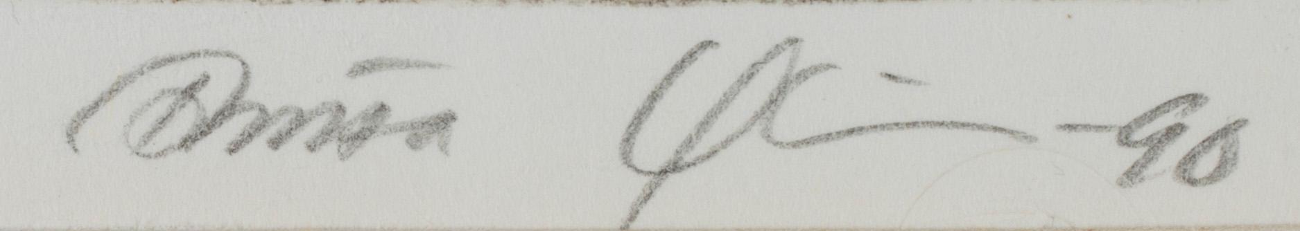 RIITTA YLINEN, etsning, signerad och daterad -90, numrerad tpl'a 3/50.