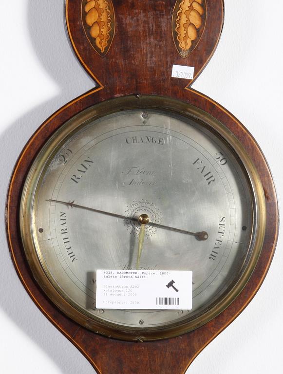 BAROMETER. Empire. 1800-talets första hälft.