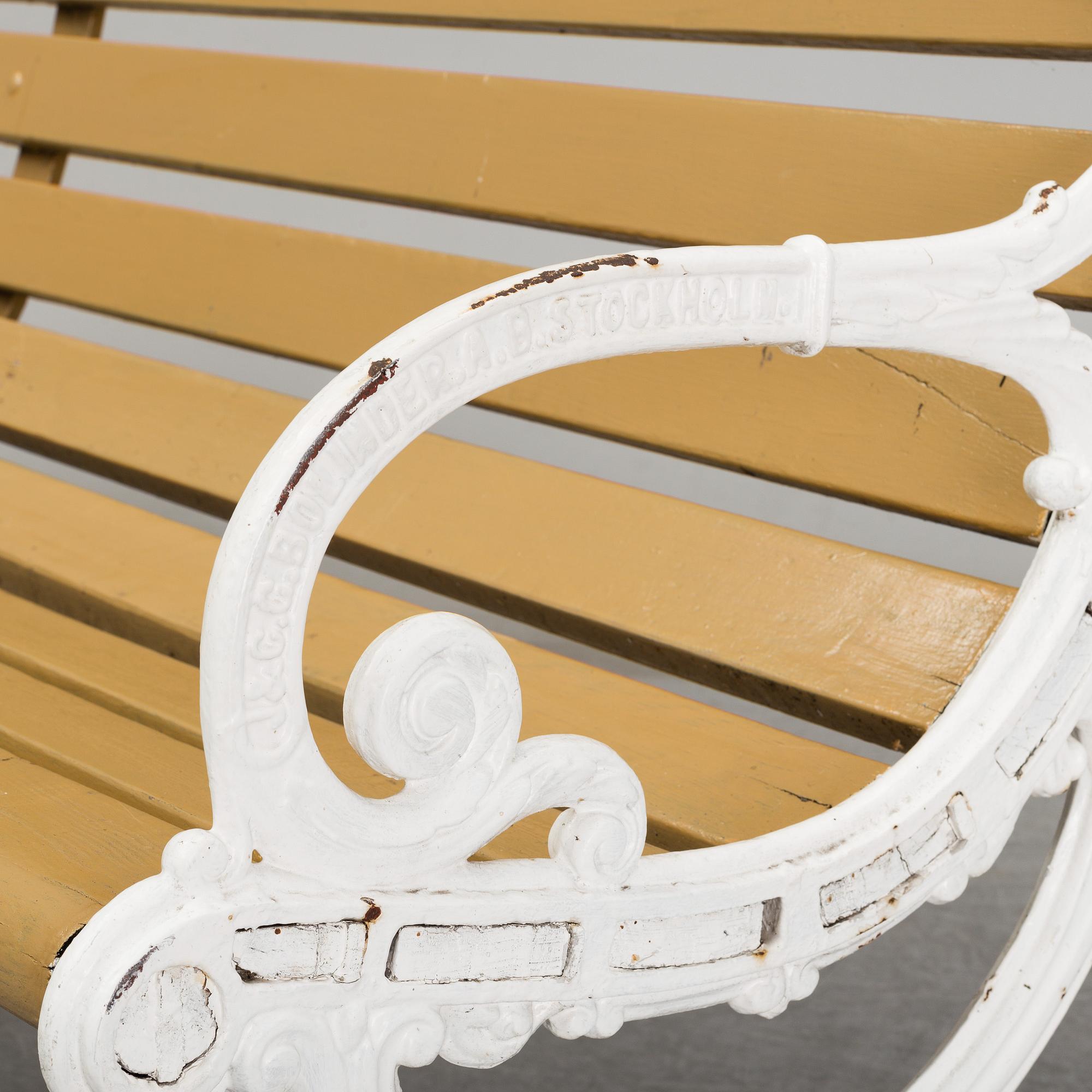 TRÄDGÅRDSSOFFA, J & C.G. Bolinder, AB Stockholm, omkring år 1900.