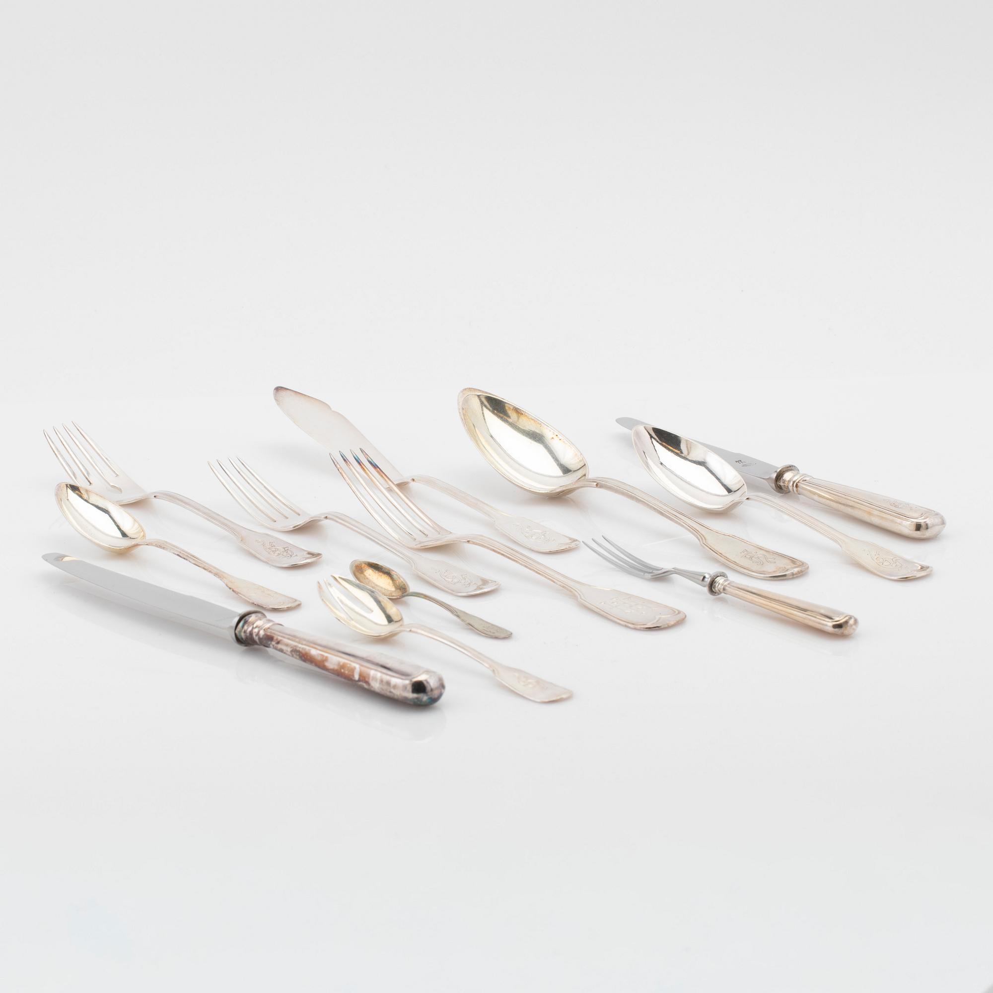 Silver cutlery, 300 pieces, silver 800, H. Walter, Germany.