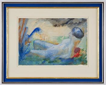 Isaac Grünewald, Reclining Nude.