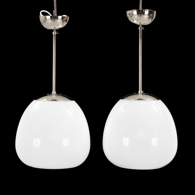 A pair of ceilings from Pukeberg, 1940s. Height ca 46 cm.