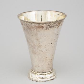 A Rococo silver beaker by Simson Ryberg, Stockholm, 1777.