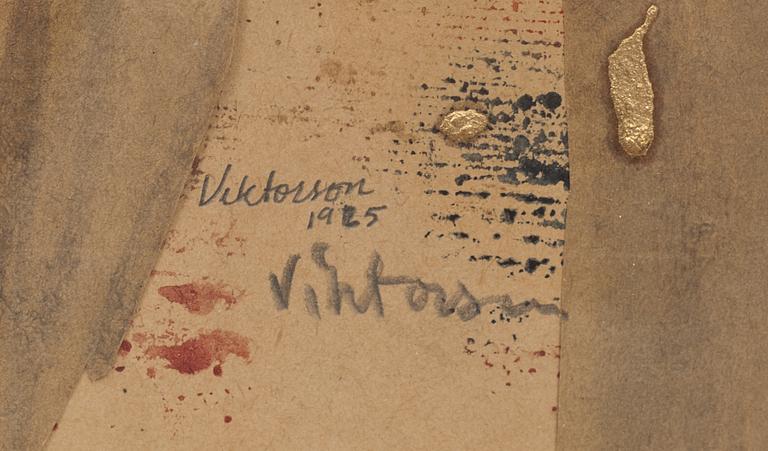 ERIK VIKTORSSON, collage, signerad och daterad 65.