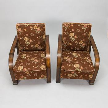 A pair of 1930's '3796' armchairs for Oy Ekwall Ab.