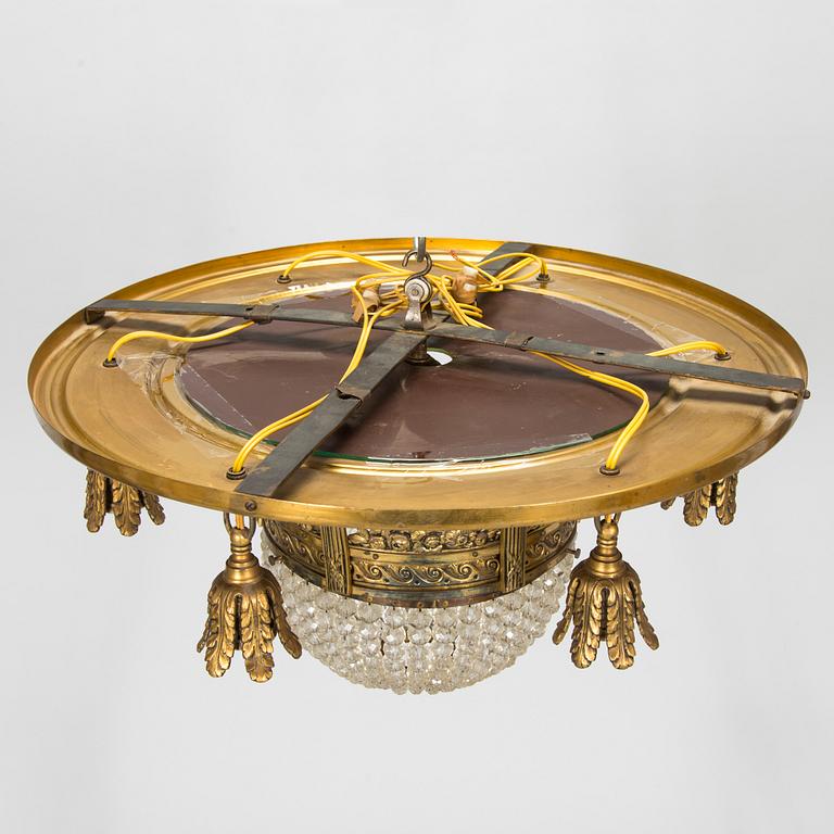 An Art Nouveau ceiling chandelier, early 20th century.