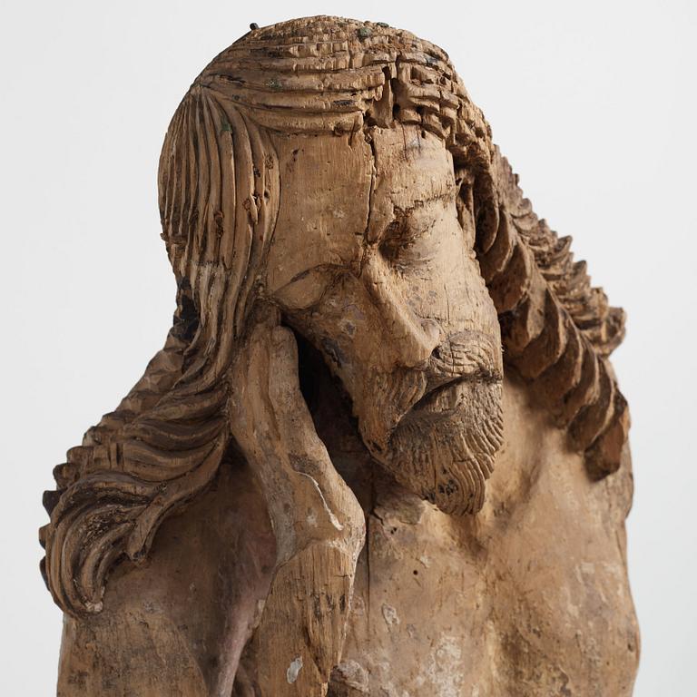 An late 15th century and around year 1600 carved wood sculpture.