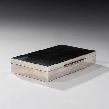 CIGARRLÅDA, sterling silver, Helsingfors 1962.