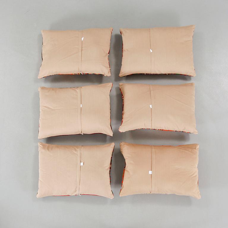 Six kelim pillows, modern made.