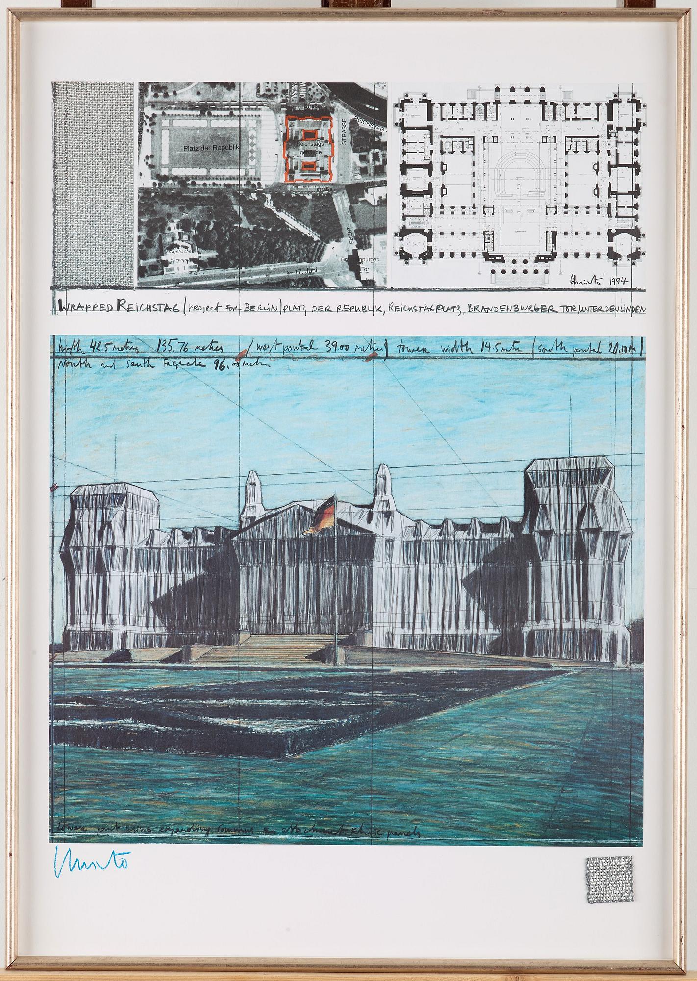 Christo & Jeanne-Claude, "Wrapped Reichstag (Project for Berlin)".