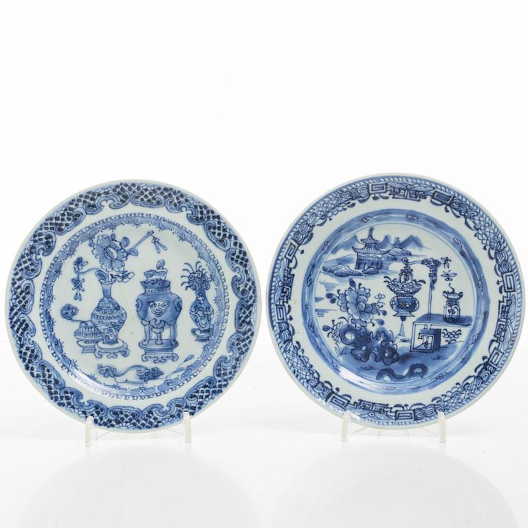 Servisdelar, 10 st, kompaniporslin, Kina, Qingdynastin, Qianlong (1736-95).