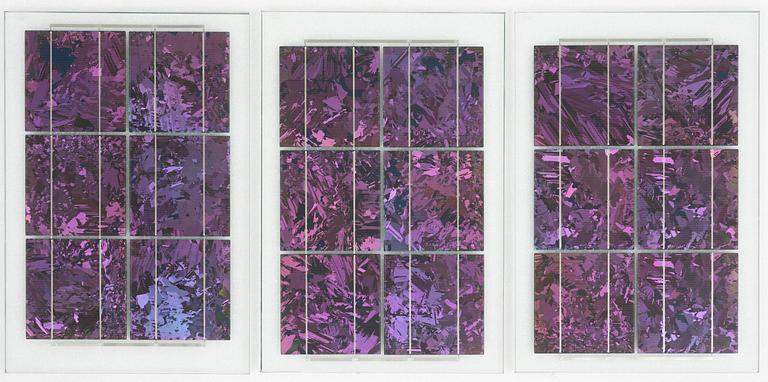 Aids 3D, executed 2011, LOF Polycrystalline Solar cell Glass.