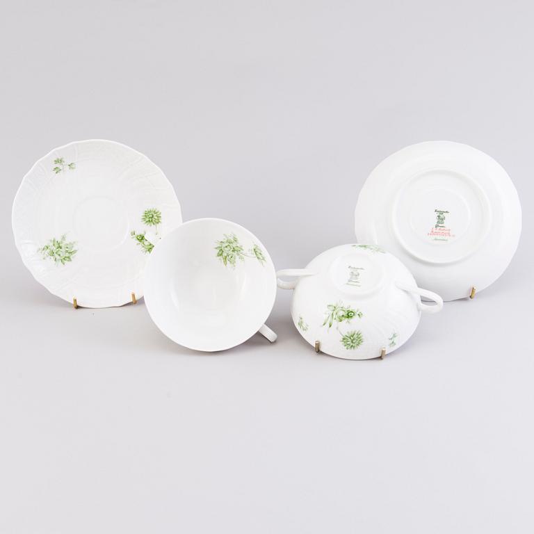 A 51-piece Hutschenreuther Selb Dresden porcelain dinner set, Bavaria Germany.