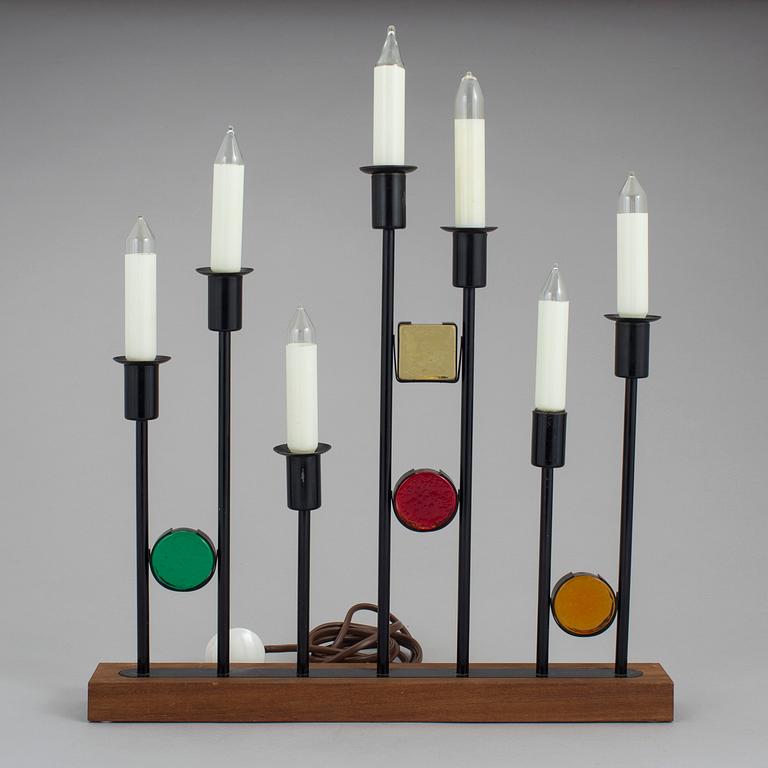 ADVENTSLJUSSTAKE, smide och glas, "Fantasi 92", Osram, 1900-talets andra hälft.
