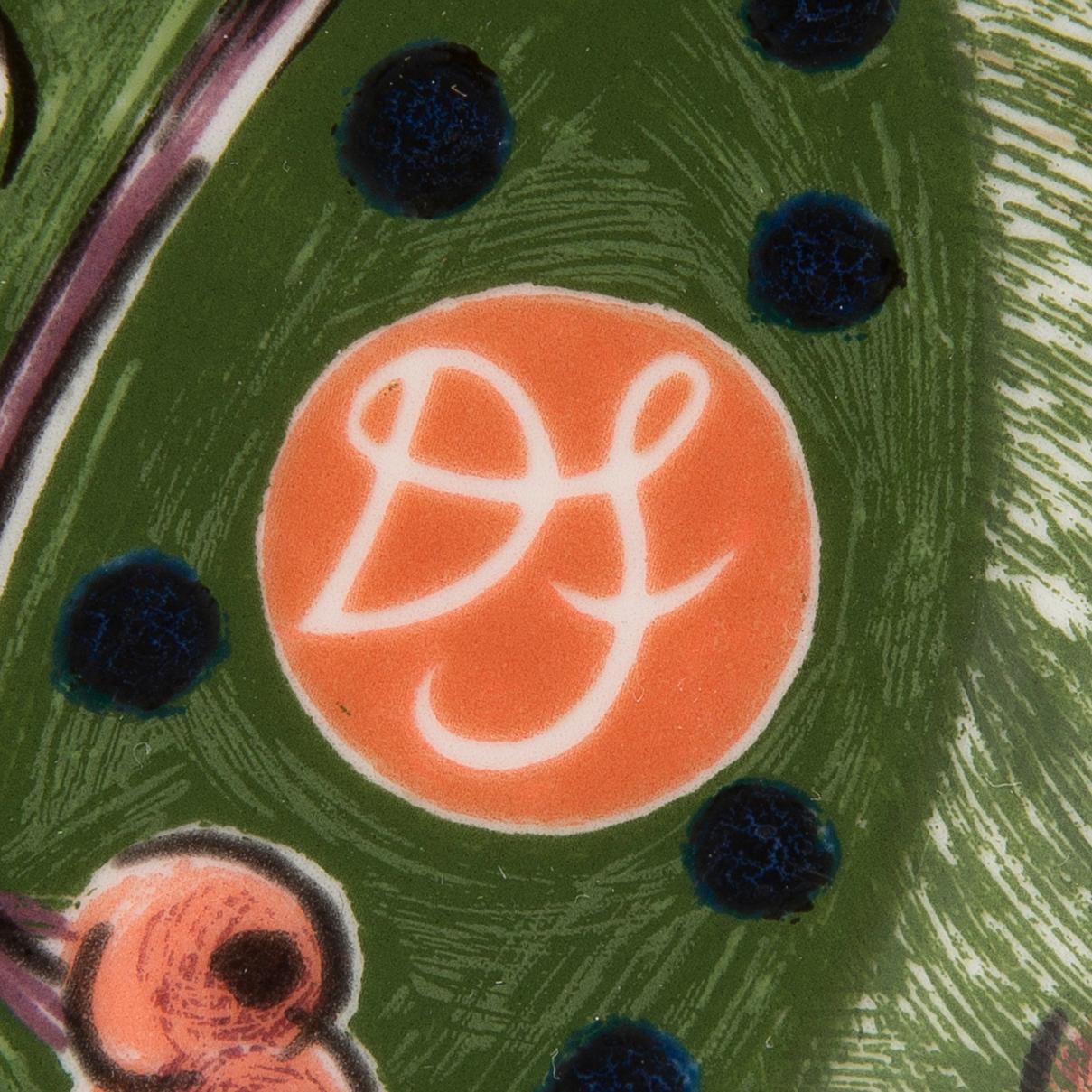 DORRIT VON FIEANDT, TALLRIKAR, 4 + 2 st, keramik, Hubertus-serien, Pro Arte, Arabia Finland 1990-tal.