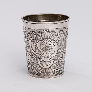 BÄGARE, silver, Moskva 1700-tal, vikt 70 g.