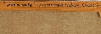 Astrid Munthe-de Wolfe, olja på duk, signerad.