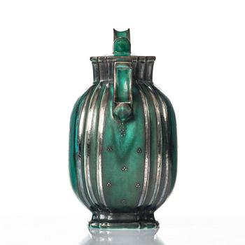 Wilhelm Kåge, a stoneware 'Argenta' urn with cover, model 935, Gustavsberg, Sweden, 1934.