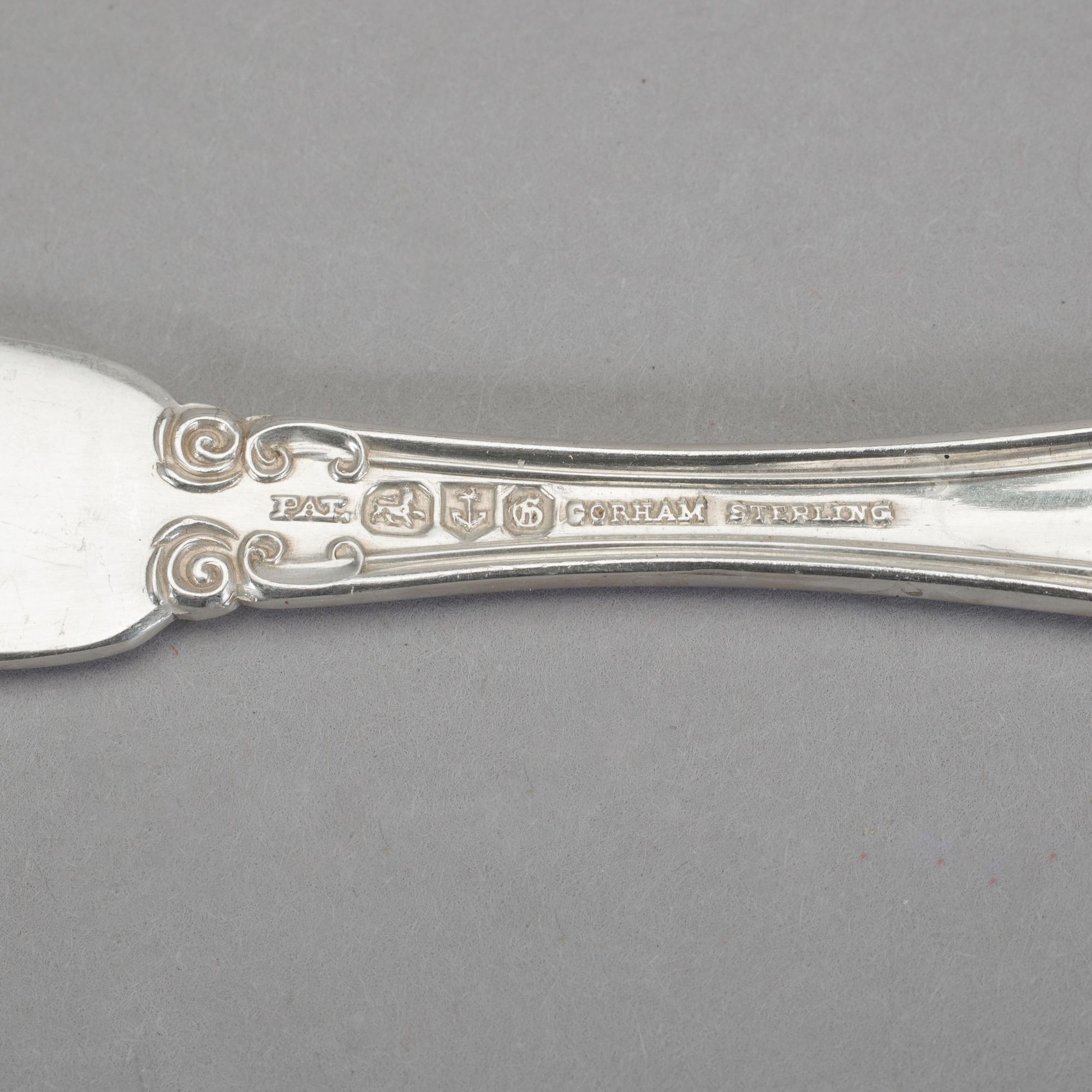 BESTICKSERVIS, 119 delar, "Melrose", Gorham, Birmingham, England, 1830. Total vikt ca 5090 g.