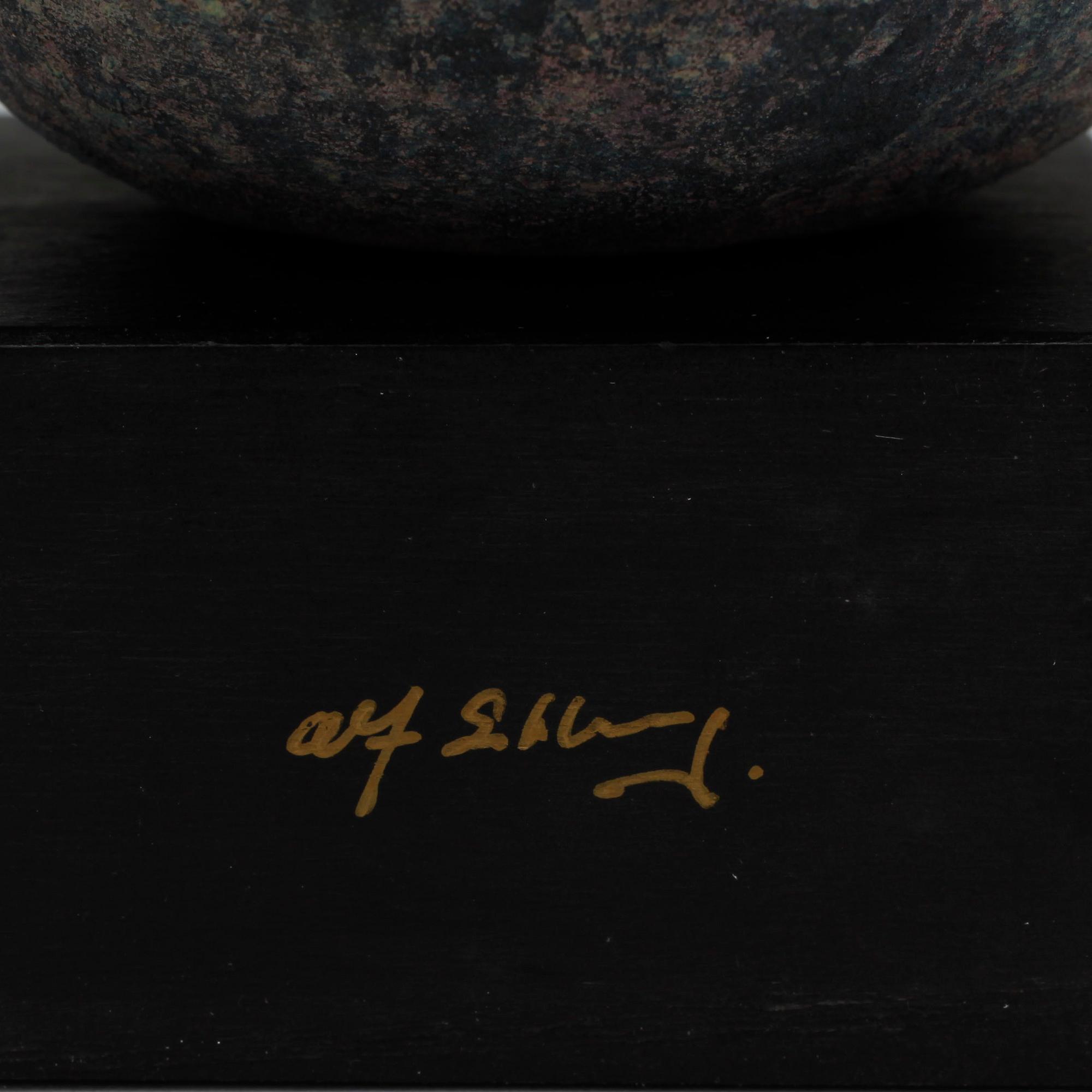 ALF EKBERG, skulptur, stengods, monogramsign.