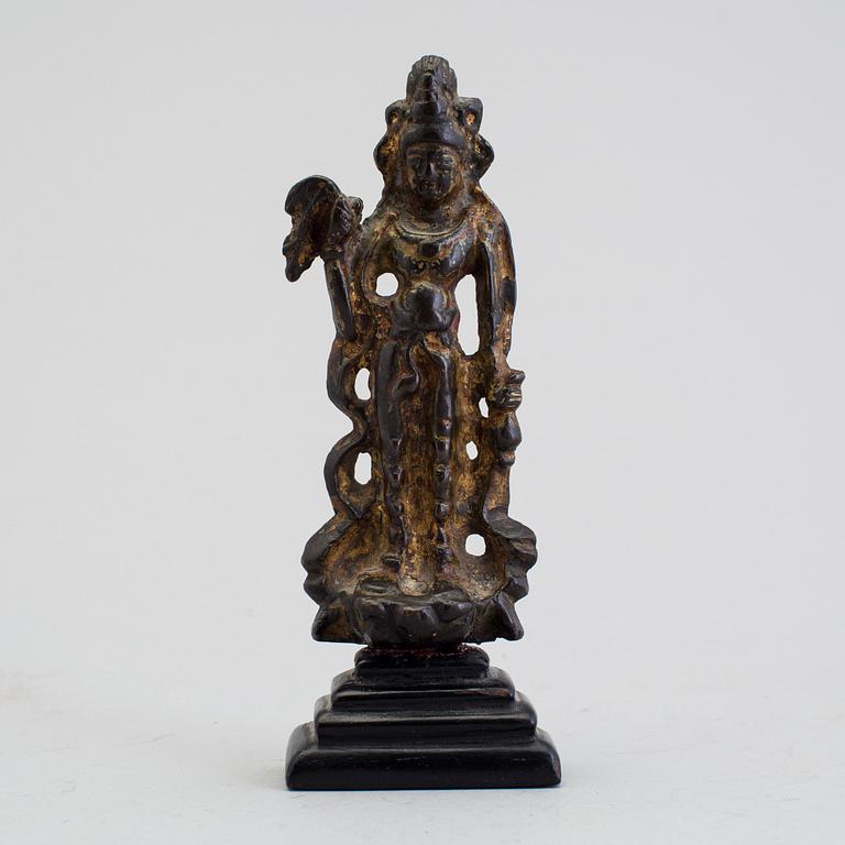 A bronze figurine, presumably Korea, Silla period (668-935).