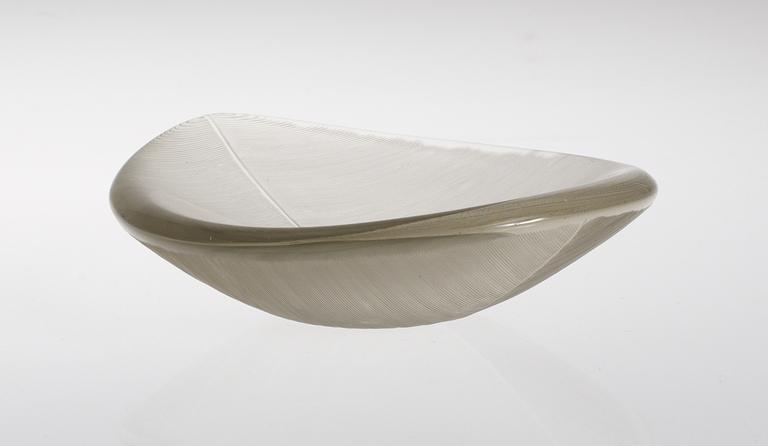 A Tapio Wirkkala glass dish, Iittala, Finland 1958, model 3337.