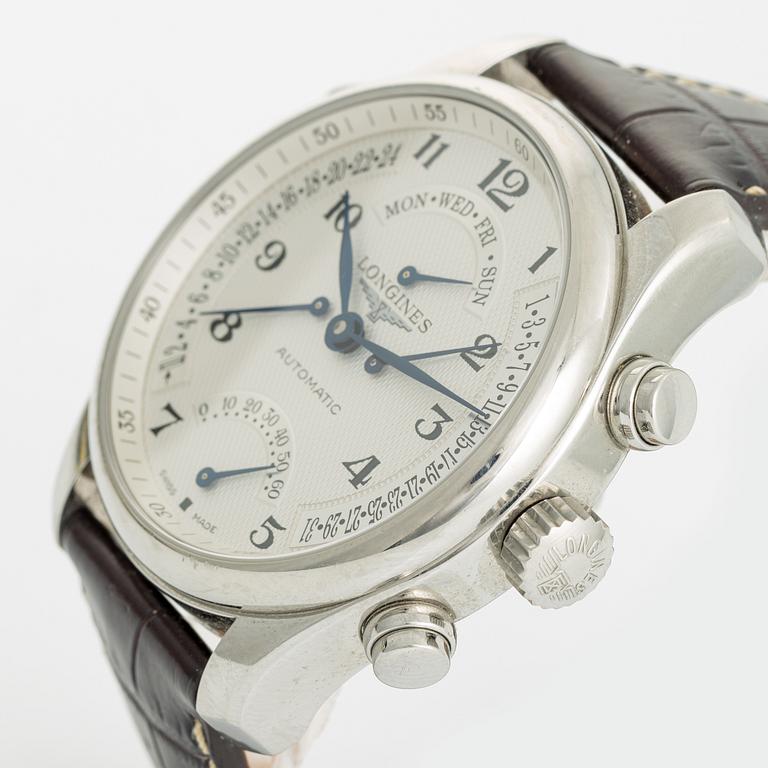 Longines, Master Collection, Retrograde, wristwatch, 44 mm.