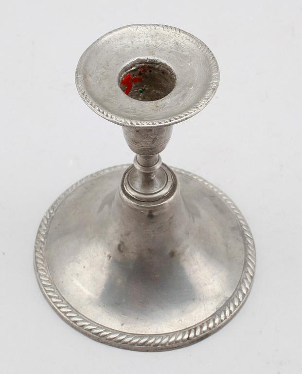 LJUSSTAKE, tenn, Carl Gustaf Malmborg, Stockholm 1803.