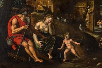 SIMON DE VOS, follow of, copper panel.