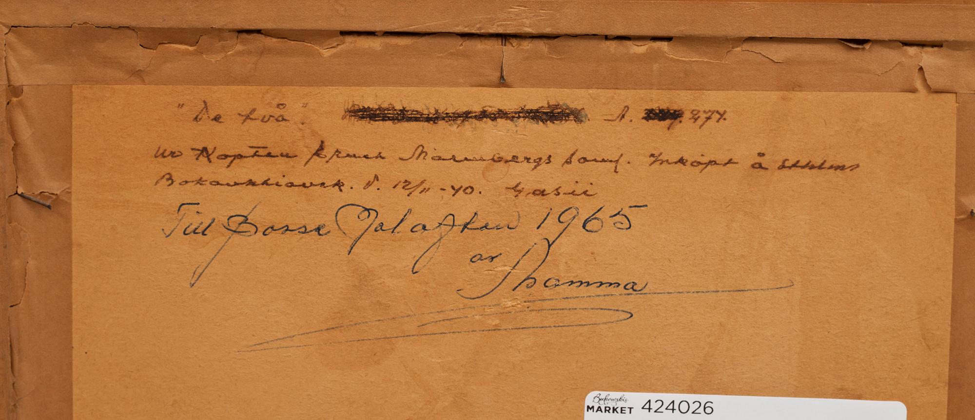 ANDERS ZORN, etsning."De två". Signerad.