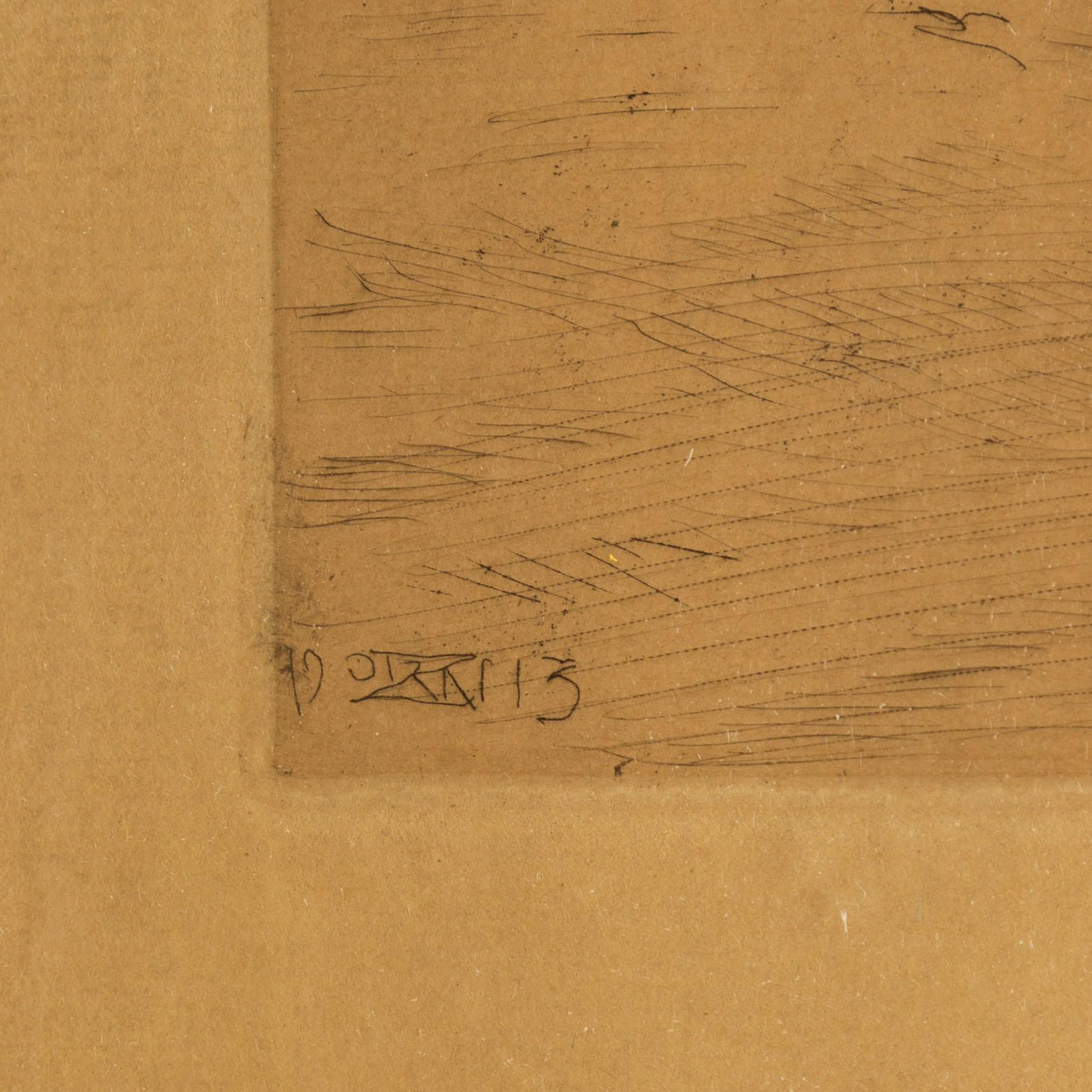 ANDERS ZORN, etsning, 1913, signerad med blyerts.
