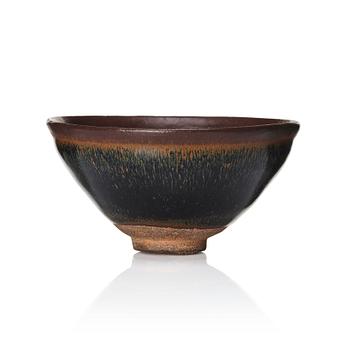 A tenmoku glazed bowl, Song dynasty (960-1279).